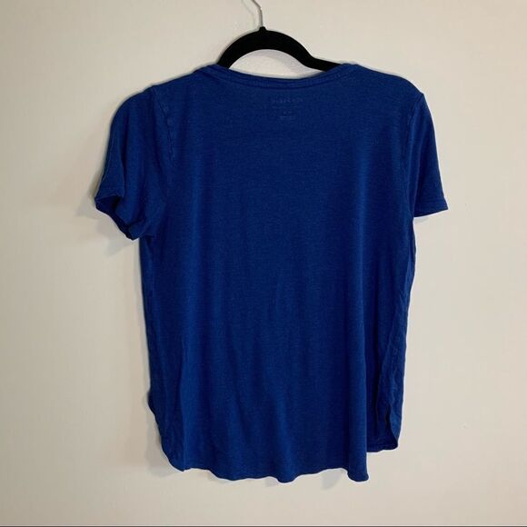 Joe Fresh Boyfriend T-Shirt with Pocket Blue Size Medium - Picture 2 of 4